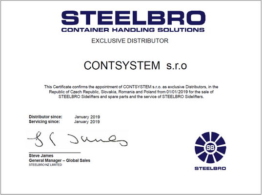 Certifikát STEELBRO