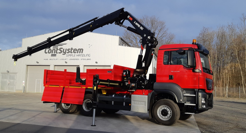 Hiab X-HiPro 362 EP-5 pro firmu působící v oblasti energetiky