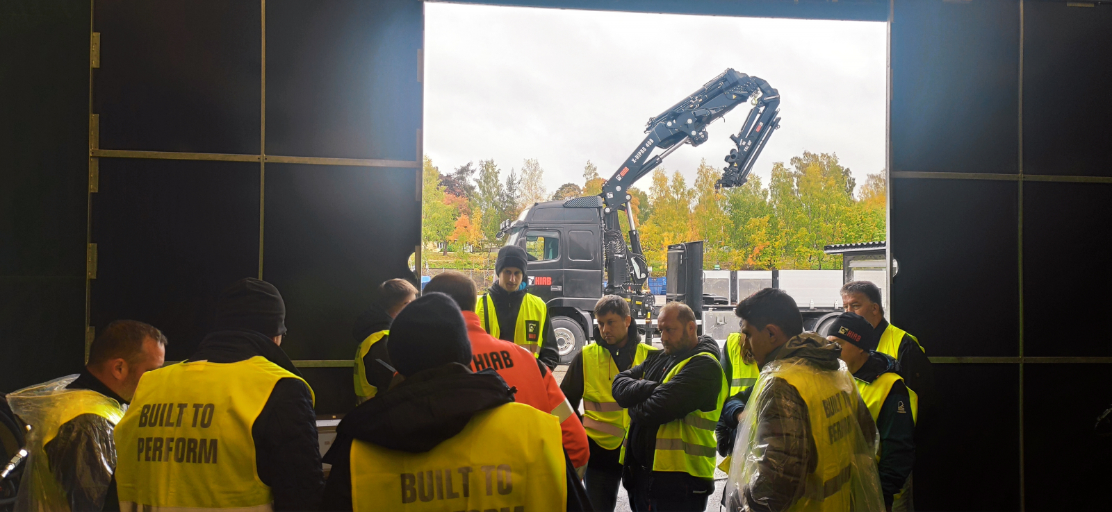 We participated in service training at Hiab's training and testing center